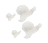 Veemoon 4pcs White Mini Snail Resin Figurines for DIY Crafting, Versatile Accessories with Detailed 3D Animal Model Design, for Micro Landscape Design and Jewelry Making Supplies