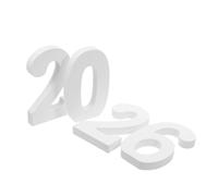 Veemoon 4pcs White Wood Numbers Set Decorative Wooden Number Signs for Party Decor Engagement Photo Props Graduation Table Versatile Home Wall Display