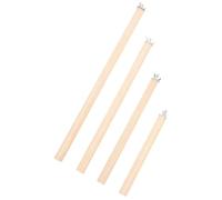 Veemoon 4pcs Wooden Bird Perch Sticks with Screws for Birdcage Accessories Ergonomic and Versatile Bird Stand Rods Suitable for Parakeets in Cage