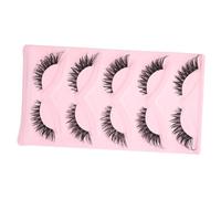 Veemoon 5 Pairs Fox Eye False Eyelashes Strip Extensions for Daily Use DIY Fake Lashes for Women Comfortable and Easy to Apply for Friends and Family