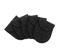 Veemoon 5 Pcs Earbuds Carrying Case Protective Bag Lightweight Felt Cloth Pouch with Fashionable Design Easy to Carry for Ear Care Black