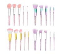 Veemoon 5 Pcs Makeup Brush Set and Plastic Handles Featuring Artificial Fiber Bristles Safe for Washing and No Shedding for Women for Professional Use and Daily Application
