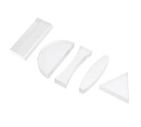 Veemoon 5 Pcs Physics Optical Lens Set Acrylic Concave and Convex Lenses Easy to Clean Experiment Kit for School Teaching and Physics Experiments