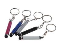 Veemoon 5 Pieces Capacitive Stylus Keychain Pens - Portable Non-slip Touchscreen Pens in Colours, Suitable for Smartphones and Tablets Random Color