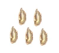 Veemoon 5 Pieces Natural Red Agate Stone Pendant Charms 40-55Mm Irregular Slice DIY Jewelry Hanging Accessories for Necklace Sweater Crafting