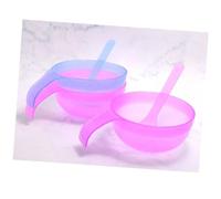 Veemoon 5 Set Facial Mask Tool Set Plastic Bowl with Stick, Convenient and Portable DIY Face Mask Mixing Kit for Women, Sturdy and Easy to Carry for Cosmetic Use Random Color