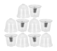 Veemoon 5 Sets Hydroponic Planting Set Seedling Pots with Lids, Plastic Seedling Cups, 15.50x9.00x9.00cm, for Seeds and Fruit, Indoor Water Culture Gardening