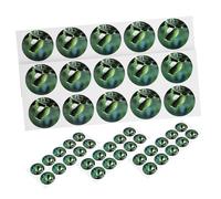 Veemoon 5 Sheets PVC Seed Pot Labels Stickers Round Shape Self-Adhesive Hydroponic Plant Grow Markers for Seedlings and Garden Pots Stickiness