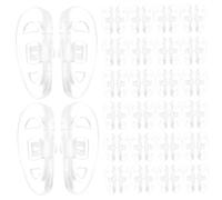 Veemoon 50 Pair Silicone Glasses Nose Pads Non-Slip Eyeglass Nose for Frames Soft Cushion Bridge Pads Comfortable Pressure Relief for Glasses and Sunglasses