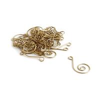 Veemoon 50 Pcs Golden S Shaped Ornament Hooks for Christmas Tree Decorations, Steel and Iron Wire Sturdy Wreath Hangers with No Edges, Suitable for Heavy Articles in Holiday Home Decor