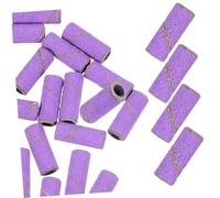 Veemoon 50 pcs Nail Sanding Bands for Manicure Acrylic Nails Grit Mini Sanding Rings Portable Lightweight for Salon and Home Use