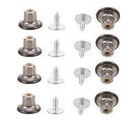 Veemoon 50 Sets Removable Metal Jeans Buttons Stainless Steel Pant Fasteners DIY Sewing Tool for Waist Adjustments Pants Skirts Collars No Sew Clothing Accessories