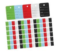 Veemoon 500pcs Multipurpose Price Tags Small Writable Paper Labels for Jewelry Clothing Bags Retail Display Colorful Color Black White Red Blue Green