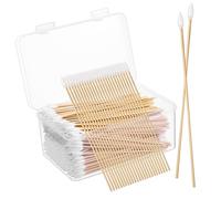 Veemoon 500pcs Precision Long Cotton Swabs Makeup Applicator Sticks Ear Cleaning Swabs for Nail and Keyboard Cleaning