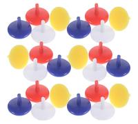 Veemoon 50pcs 18mm round Plastic Golf Ball Markers Portable and Sturdy Ball Marker Set for On-course Golf Accessories Random Color