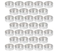 Veemoon 50pcs Aluminum Candle Tin Cups 6x2cm Metal Tealight Holders for Candle Making Craft Supplies Festival Use