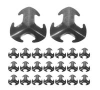 Veemoon 50pcs Black Armor Scale Plates 2.7x2.7cm for DIY Knights Cosplay Armor Medieval Role-play Costume Material Metal Scale Plates for Historical Crafting