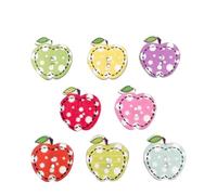 Veemoon 50pcs Cartoon Wooden Buttons with Colorful Printed Fruit Design, 2 Holes Decorative Wood Buttons for Sewing Projects and Crafting, Mixed Colour Pack for DIY Decoration Random Color