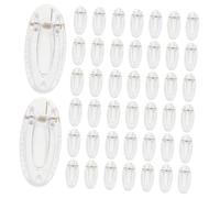 Veemoon 50pcs Clip Plastic Hair Clip Base DIY Plain Hair Unfinished Barrette for Handmade Hairpin Making Project