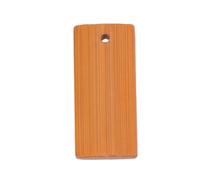 Veemoon 50pcs DIY Bamboo Chip Keychain Pendants 45x20mm Natural Wood Tags for Creative Engraving and Laser Carving, Crafting Accessories for Jewelry Making