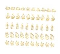 Veemoon 50pcs DIY Metal Frame Kit for Pendant Making Alloy Pendant Molds with High Temperature Resistance Easy to Use Craft Supplies for Jewelry Creation and Handmade Art Projects