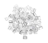 Veemoon 50Pcs Durable Aluminum Fastener Clips for Outdoor Wrap Buckles Reliable Clips for Secure Fixation and Support for Medical and Sports Use