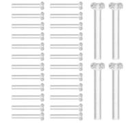 Veemoon 50pcs Earrings Pin Sleeve Earring Back Sleeve for DIY Enthusiasts High Transparency Versatile Plastic Material Suitable for Jewelry Making Projects