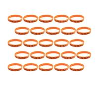 Veemoon 50pcs Elastic Silicone Basketball Bracelets with Letter Printing, Single-color Basketball Wristbands for Sports Fans and Event Accessories