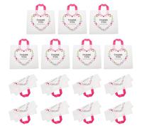 Veemoon 50pcs Folding Tote Bags with Handle for Garment Packing, Sturdy Pp Material, Easy to Use and Store, for Self-driving Trips and Themed Parties