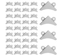 Veemoon 50pcs Heavy Duty Metal Corner Brackets for Mirrors and Picture Frames, Iron Material with Silver Finish, Effortless Assembly and Universal Compatibility for Bathroom Glass Mirror