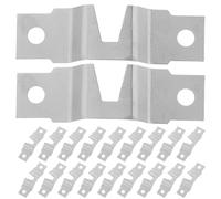Veemoon 50pcs Heavy Duty Picture Frame Hooks in Silver Iron with Two-Hole Structure, Hidden Picture Hanger Solution for Secure Wall-Mounted Photo Frame Display in Homes and Offices