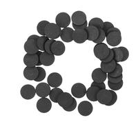 Veemoon 50pcs High Purity Graphite Electrode Discs Heat Resistant Round Graphite Blocks with Conductivity and Chemical Stability for Precision Mold Making and Industrial Use