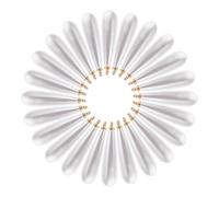 Veemoon 50pcs Imitation Pearl Teardrop Charms with Loop Connector | White Plastic and Metal, Faux Lustre Finish, for Earrings, Necklaces, Weddings and Formal Craft Projects