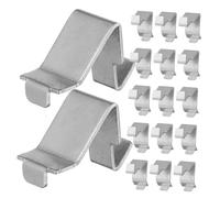 Veemoon 50pcs Metal Shelf Clips and Iron Cabinet Partition Buckles 8mm Thick Pilaster Supports for Filing Cabinets and Bookshelves Home Office Storage