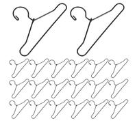 Veemoon 50pcs Mini Metal Doll Clothes Hangers 65mm Black - Small Craft Coat Hangers for Dollhouse Accessories and Doll Clothing Display, Tiny Wardrobe Storage Organizers