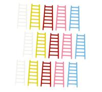 Veemoon 50pcs Miniature Decorative Ladder for Dollhouse Diy, Mixed Color Plastic Mini Ladders Set, 10pcs Per Pack, Suitable for Miniature Scene Layout and Photography Props Random Color