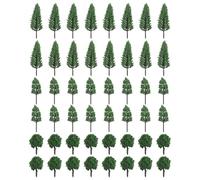 Veemoon 50pcs Model Trees Miniature Plastic Fake Mini Trees for Train Models and Dollhouse, High Realism and Flexible Combination for Building Realistic Micro Landscapes and Railroad