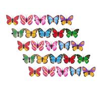 Veemoon 50pcs Multi-functional Butterfly Hair Clips round Edges, Assorted Colour Pvc and Pp Material, for Stage and Party Decoration, Convenient to Use and Novelty Design