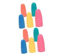 Veemoon 50pcs Non Slip Rubber Finger Protectors for Money Counting Writing Sorting Tasks Assorted Comfortable Practical Fingertip Covers for Safe Handling Injury Guarding Random Color
