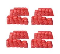Veemoon 50pcs Plastic Sandbag Model Military Toy Miniatures Red