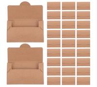 Veemoon 50pcs Present Card Sleeve Business Card Sleeves Kraft Paper Protector Prevent Magnetic Strip Failure Khaki Colour for Resorts and Restaurants