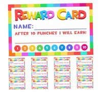 Veemoon 50pcs Reward Punch Cards for Classroom Encouragement Cartoon Design Incentive Cards to Build Responsibility and Self Esteem Teacher Motivational Tool for Academic and Behavioural