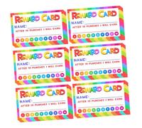 Veemoon 50pcs Reward Punch Cards for Classroom Motivation Portable Punch Cards for Encouraging Positive Behavior and Habit Formation for School Use