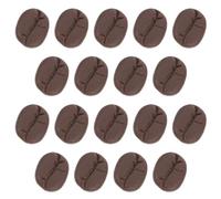 Veemoon 50pcs Simulated Coffee Bean Matte Finish 18x15x7mm Play Kitchen Accessories Pretend Bakery Shop Display Prop for Cafe Role Play