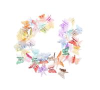 Veemoon 50pcs Small Butterfly Claw Hair Clips Assorted Colorful Braiding Accessories for Women Plastic No Slip Grip for Creative Styling and Expressive Hair Decoration