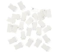 Veemoon 50pcs Transparent Badge Name Tag Clips with Spring Adhesive Design for Id Cards Self Adhesive Clamps for Office Trade Shows Students and Nurses Tapestry Hanging Clips