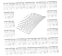 Veemoon 50pcs Transparent Hair Combs for Women Lightweight Plastic Bridal Hair Accessories Wedding Veil Side Combs for Brides and Suitable for Birthday Prom Anniversary Honeymoon