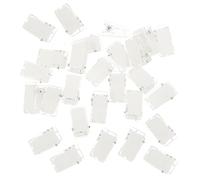 Veemoon 50pcs Transparent Spring Clips Self Adhesive Wall Mount Name Tag Holders for Id Cards Badges Work Cards Office and Event Organization