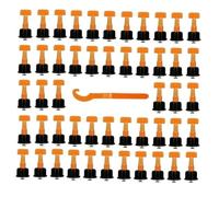 Veemoon 50PCS Type Tile Positioning Leveler Reusable Tile Correction Tool for Flat Floor and Wall Installation Practical Leveling System Black