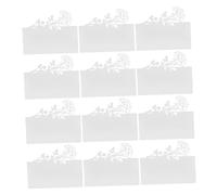 Veemoon 50pcs Wedding Invitation Place Cards with Rose Cutout Printable Floral Table Name Tents for Wedding Shower Birthday Party Romantic Seating Cards